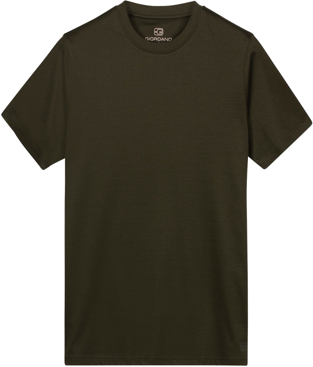 Giordano – Luca - Heren – Liquid Cotton – Korte mouw - T-shirt - Donkergroen – 625078-70