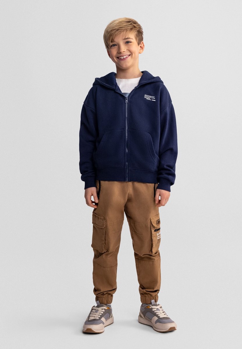 Minoti hoodie meisjes met rits - katoen - lila