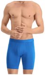 Blauwe PUMA boxer met logo band, gedragen door een man.
