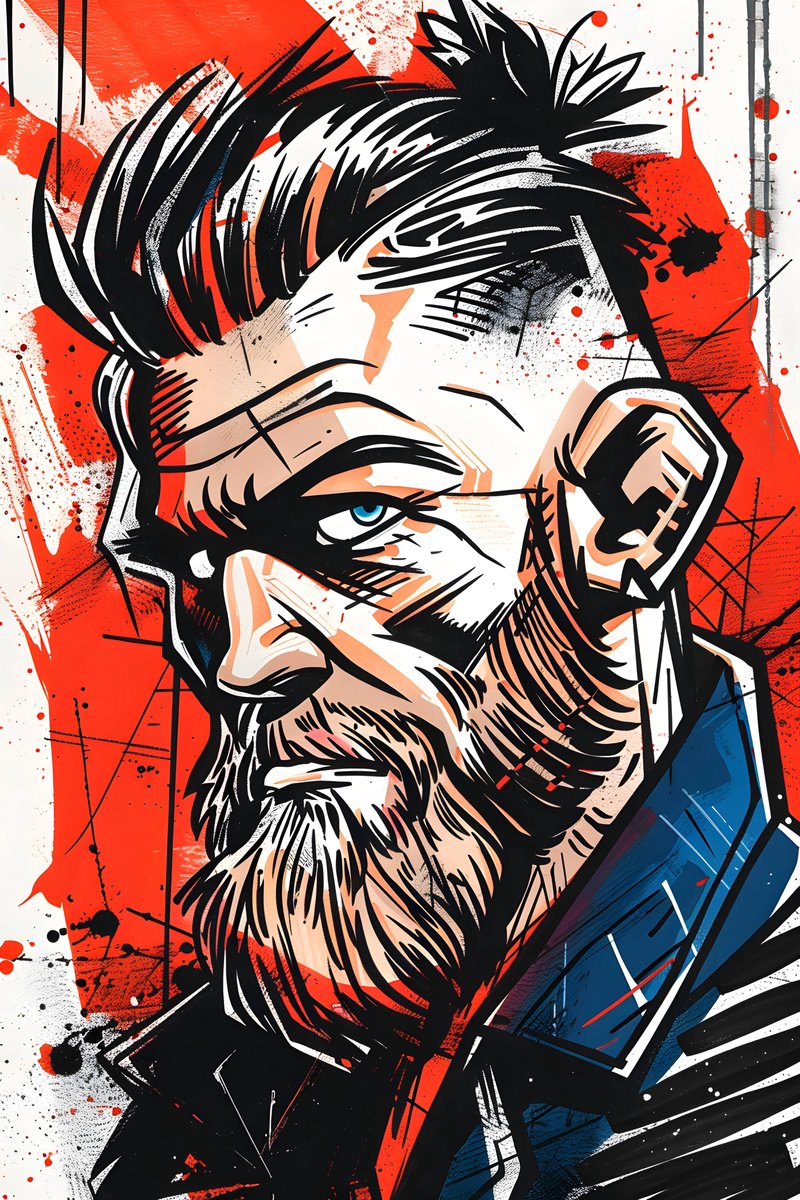 Conor McGregor Poster - Cartoon - Sport - Sporticoon - Vechtkunst - posters - formaat 70x100cm - Wanddecoratie - L3292MT