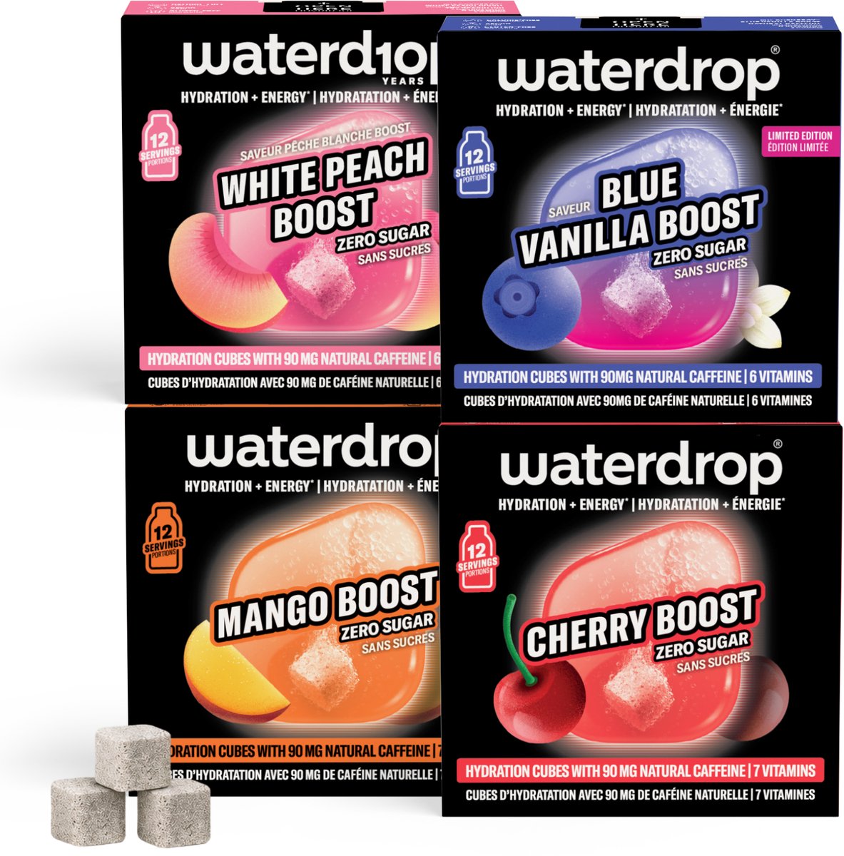 waterdrop® Energy Ontdekset - Suikervrije Energiedrank (48 Blockjes)