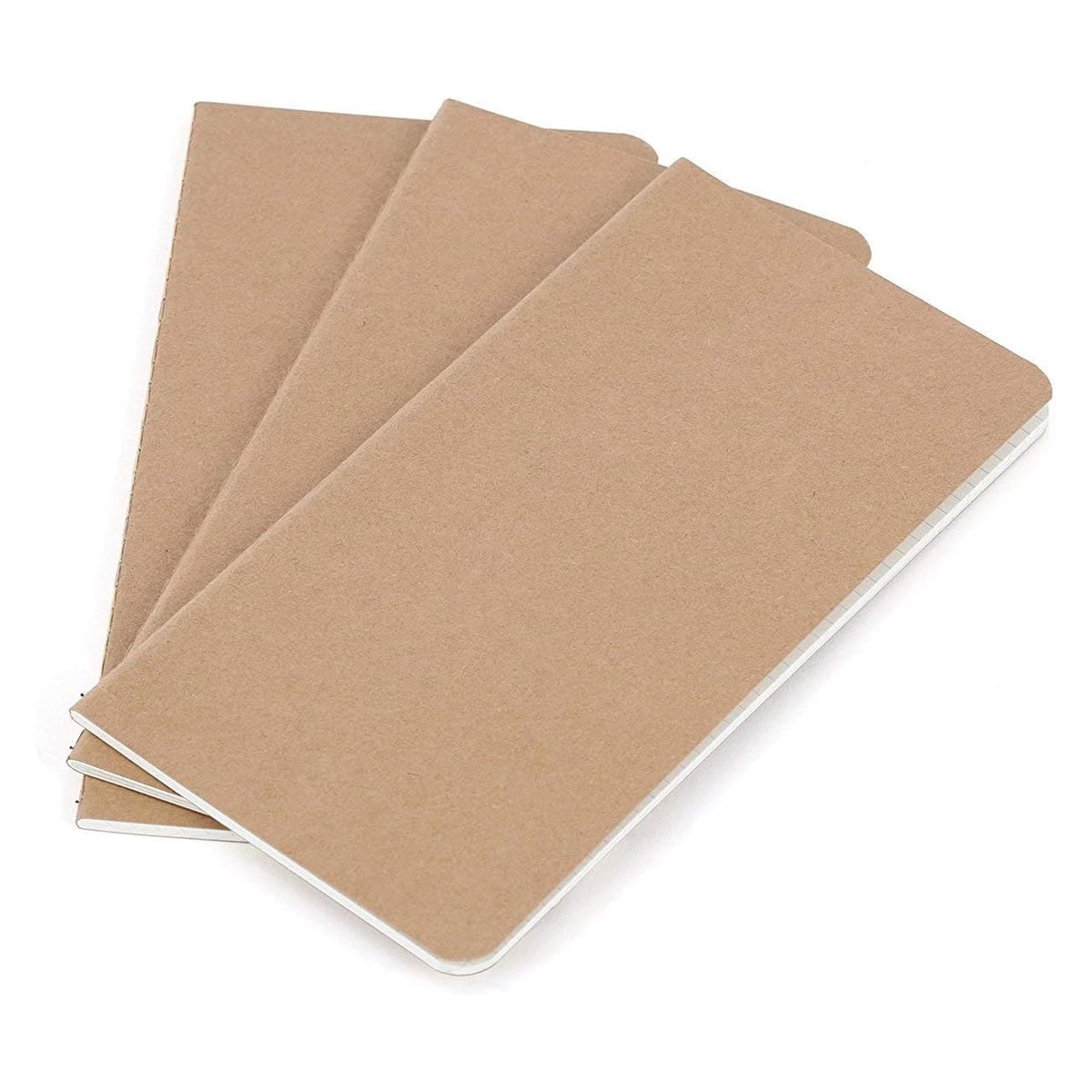 Set van 3 Notitieboek Navullingen - 21 x 11 cm - Gelinieerd Papier - Navulpapier voor Leren Notitieboeken, Dagboeken en Planners
