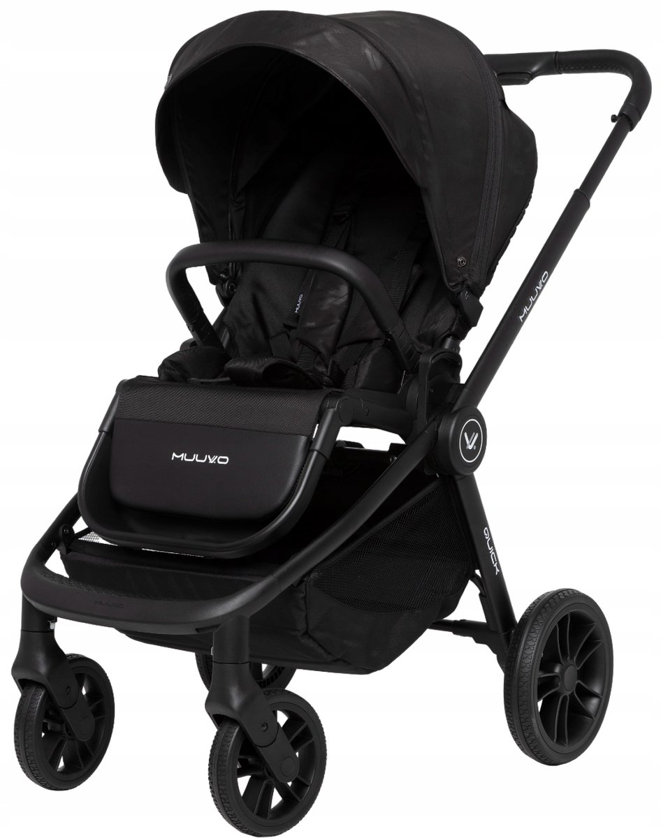 MUUVO Quick Basic Kinderwagen Raven Black - Compleet met accessoires