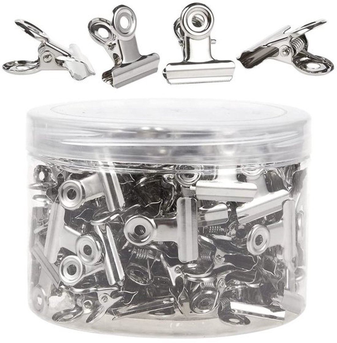 Dailygoody - Papierklemmen - Multifunctionele sluitclips - Stevige kunststof doos