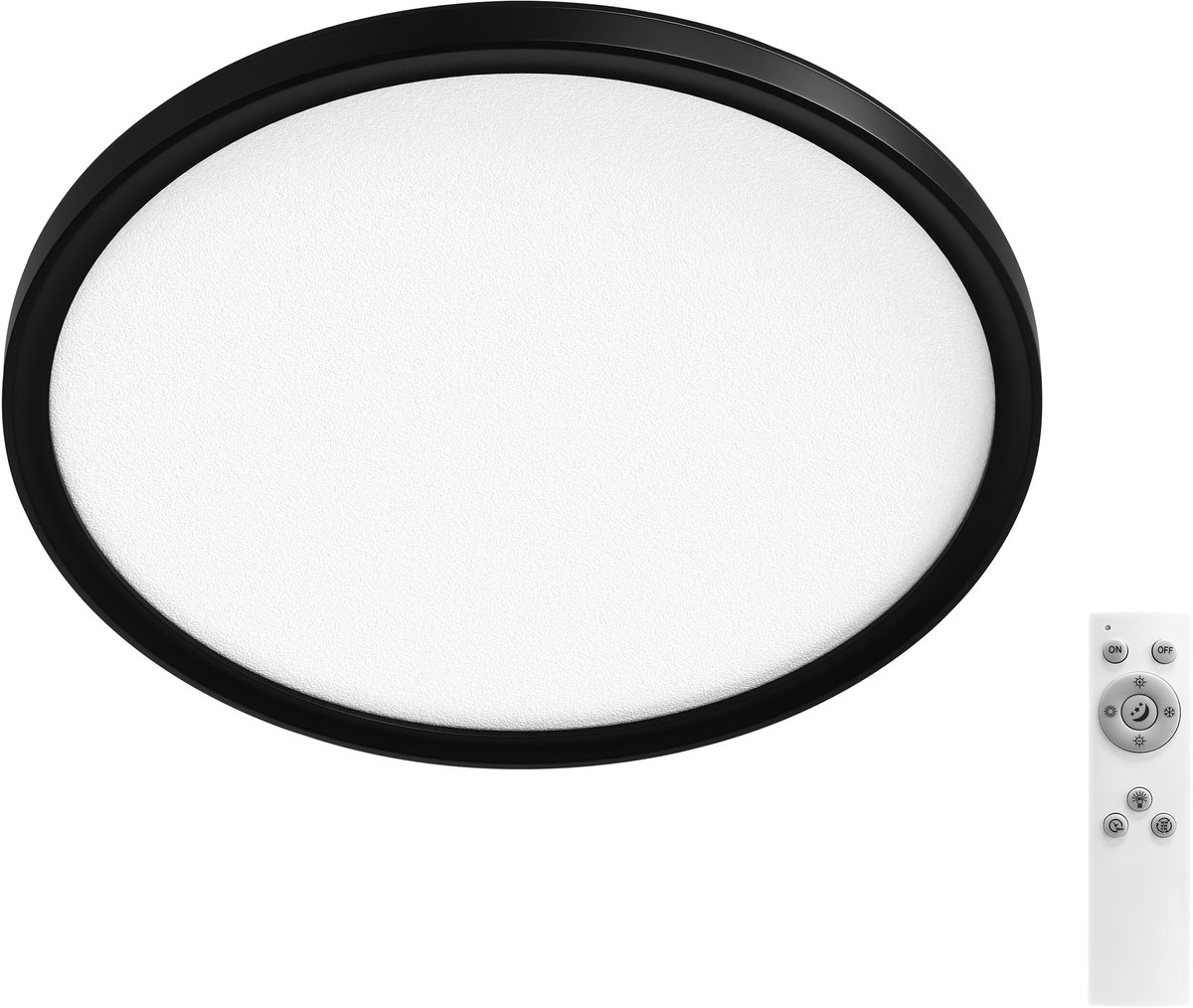 OSRAM plafondlamp zwart, 3000 K / 4000 K / 6000 K, warm wit, 1350 lm, 18 W, 29,3 cm Ø, polypropyleen (PP), 120° stralingshoek