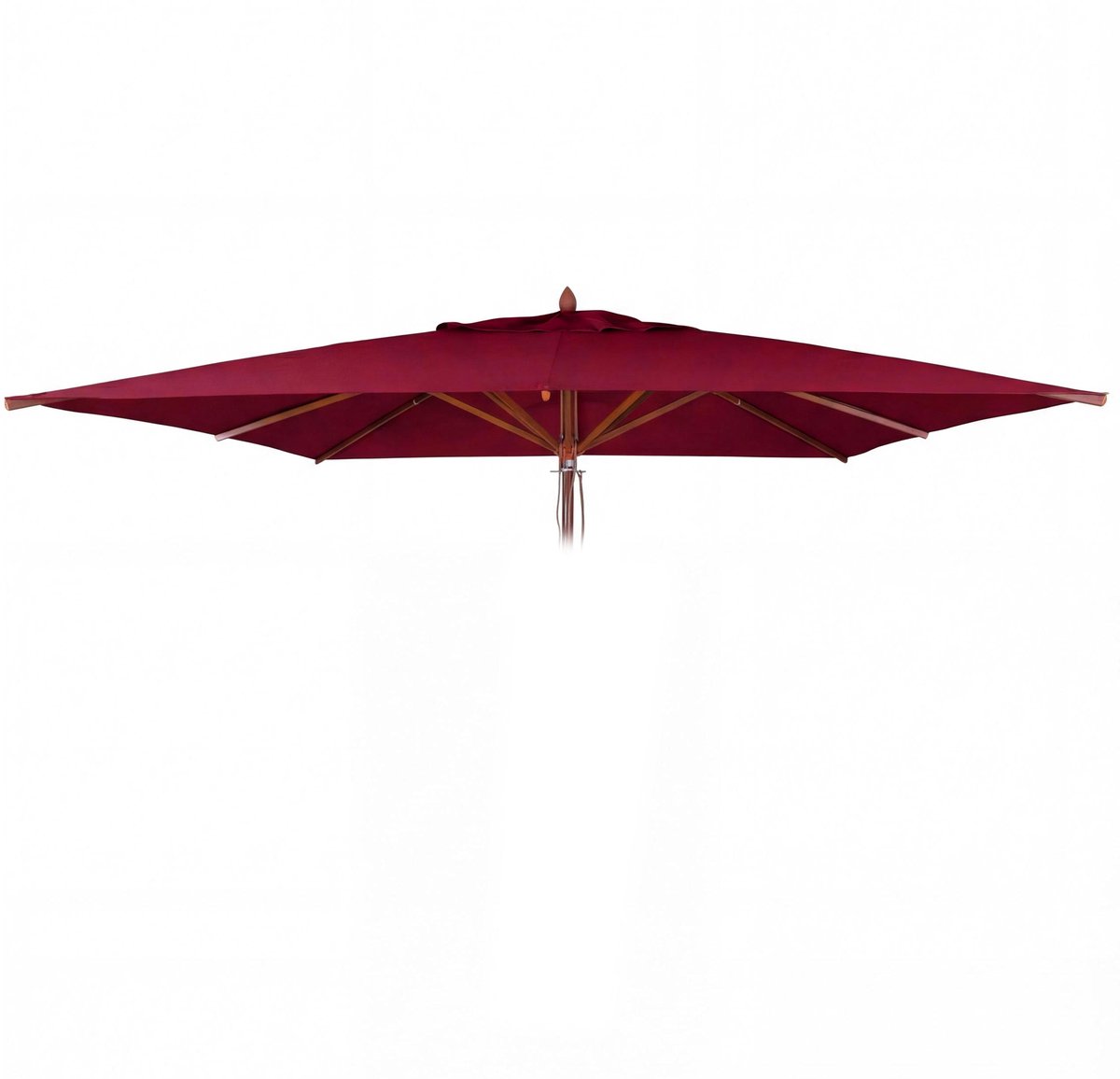 Vervangende hoes voor horeca-houten parasol MCW-C57b, parasolhoes, vierkant 3x3 m polyester ~ bordeauxrood