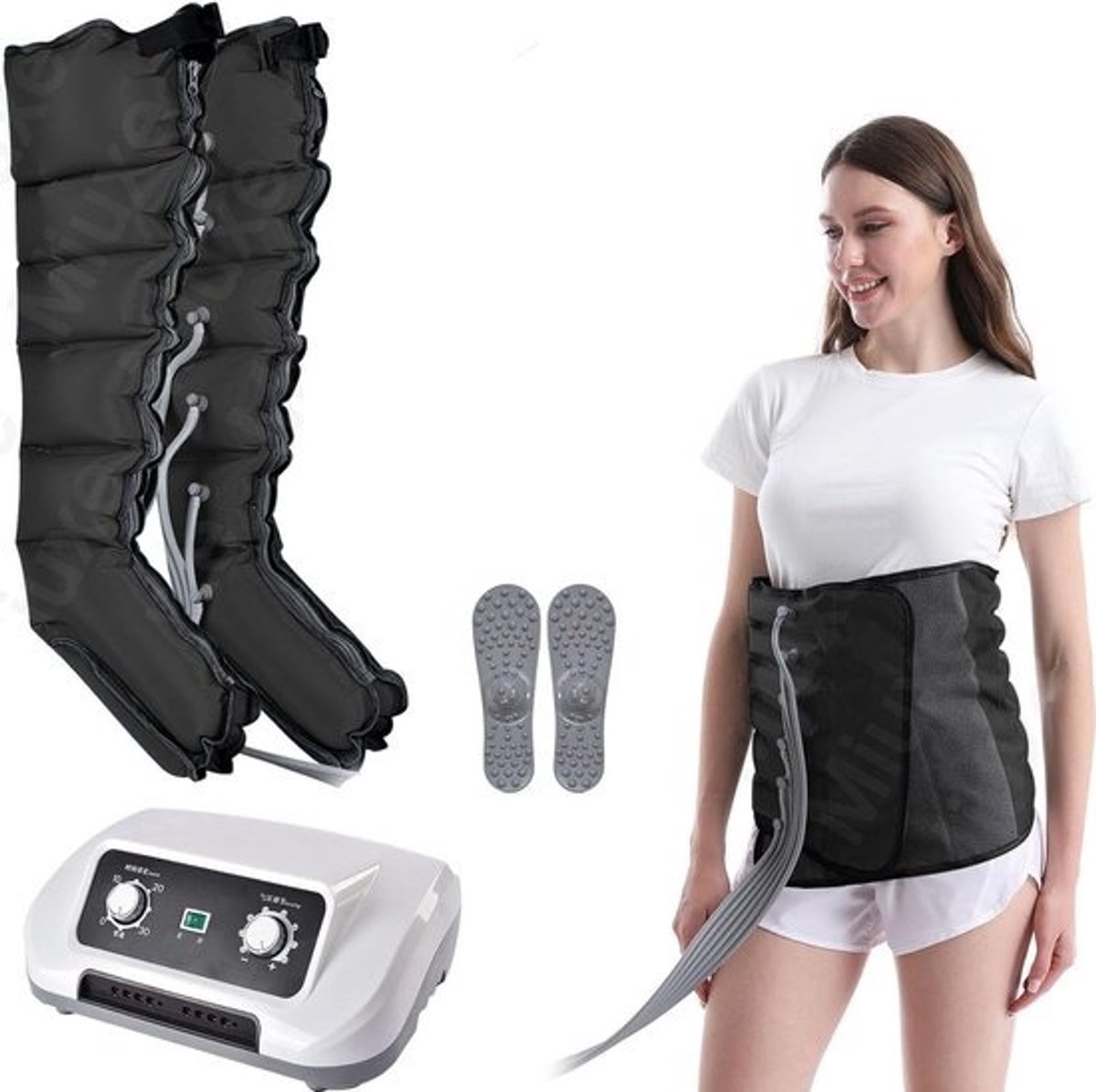 Beenmassageapparaat Luchtdruk - Lymfedrainage Apparaat - Bloedsomloop Verbeteren - 8 Intensiteitsniveaus - Tot 70cm Dij