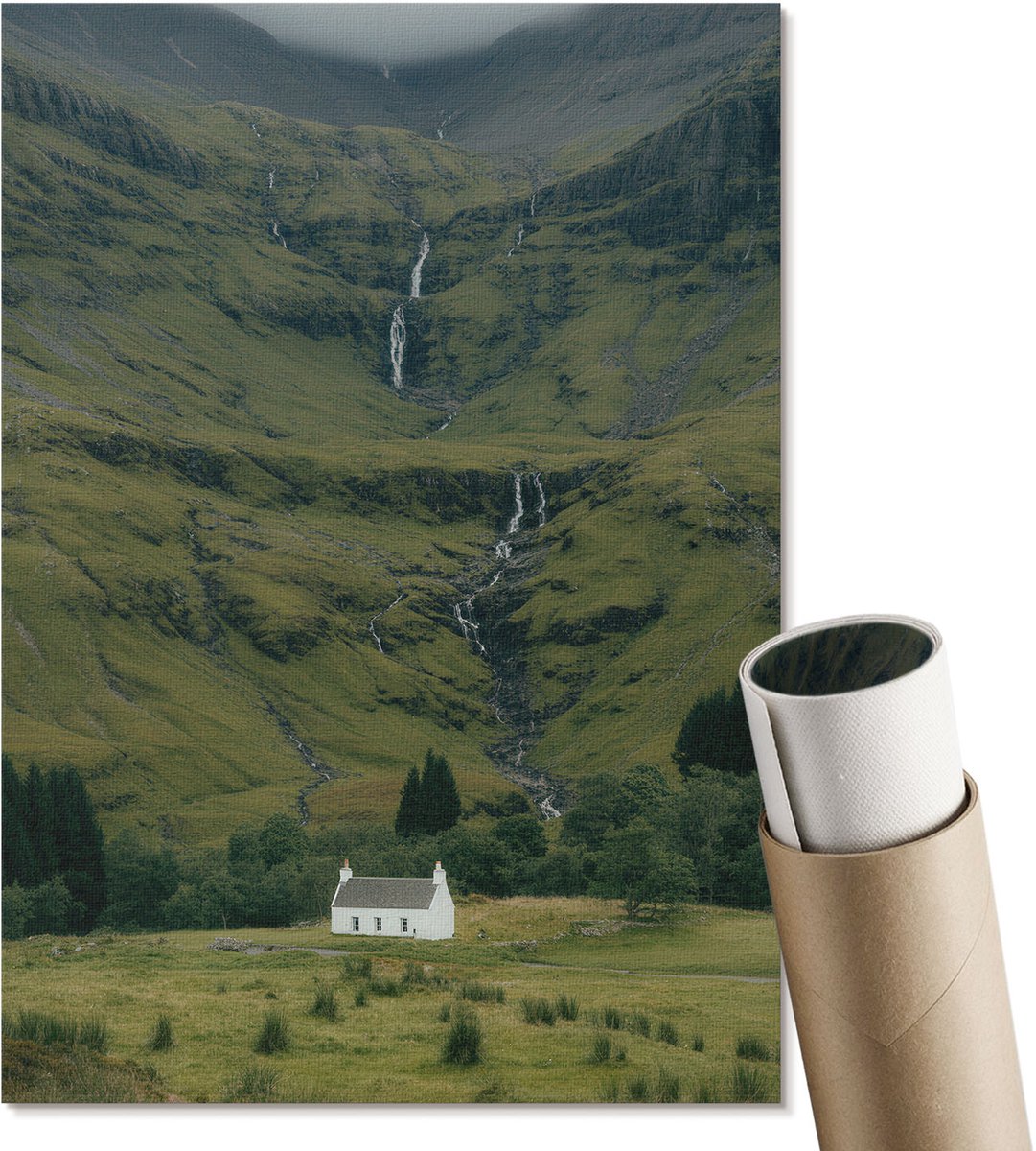 Coloray Polycanvas Poster - Contrast Van De Penseelstreken, Schilderen - A2 - Marine Design - Rechthoek - Decoratieve poster - Woonkamer, Slaapkamer, Kantoor - Modern