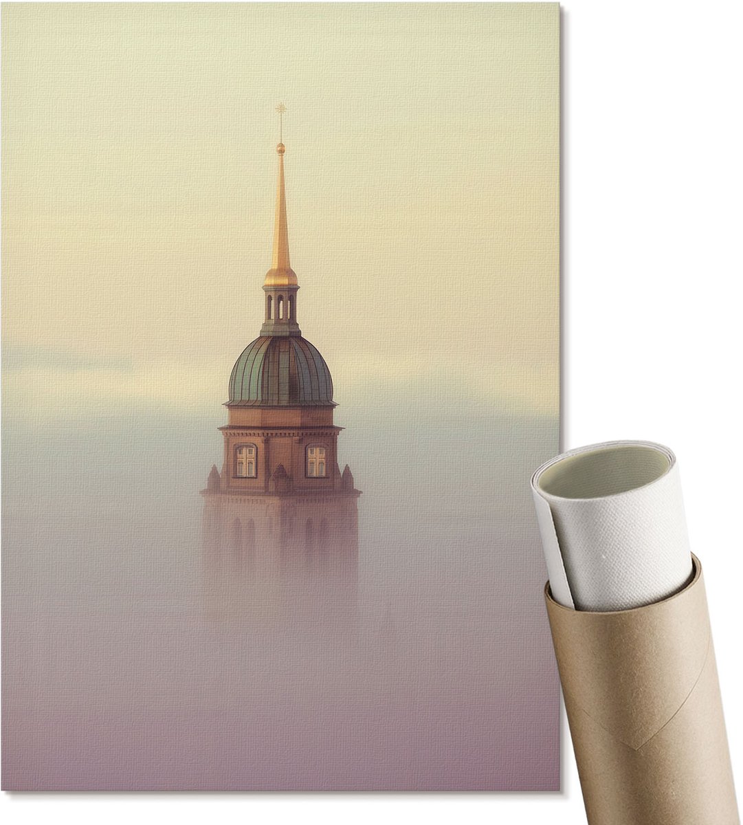 Coloray Polycanvas Wandposter - De Rand Van Het Zwembad, Fotografie - A2 - Groen Wandposter - Rechthoek - Canvasposter - Woonkamer, Slaapkamer, Kantoor - Minimalist