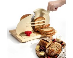 CINK & Co Handmatige broodsnijmachine - Snijdikte instelbaar van 0 tot 21 mm - Met handslinger, RVS…