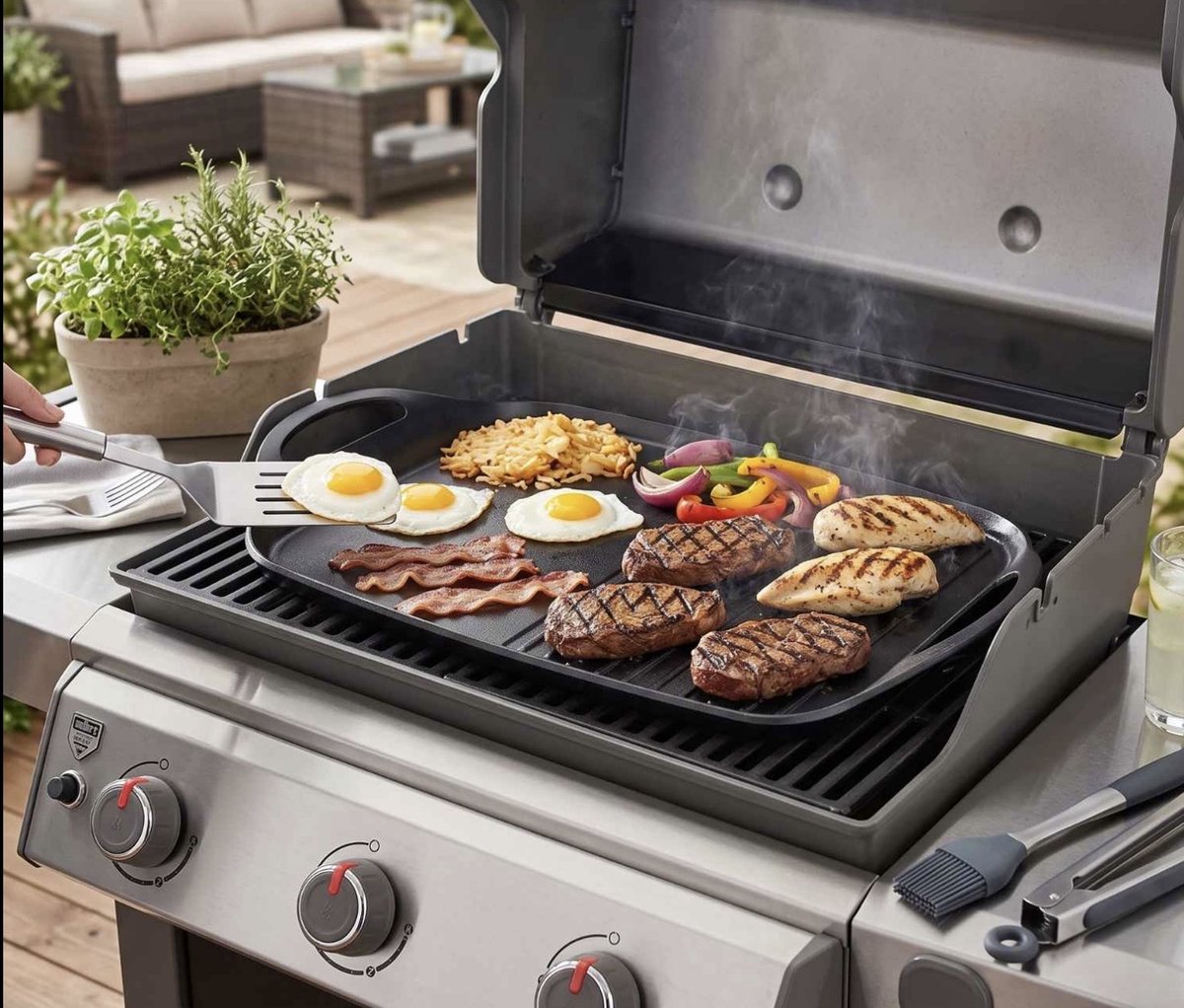 Blokker – Comfort grillplaat – 47 x 29 cm – PFAS vrij, Geschikt voor alle warmtebronnen