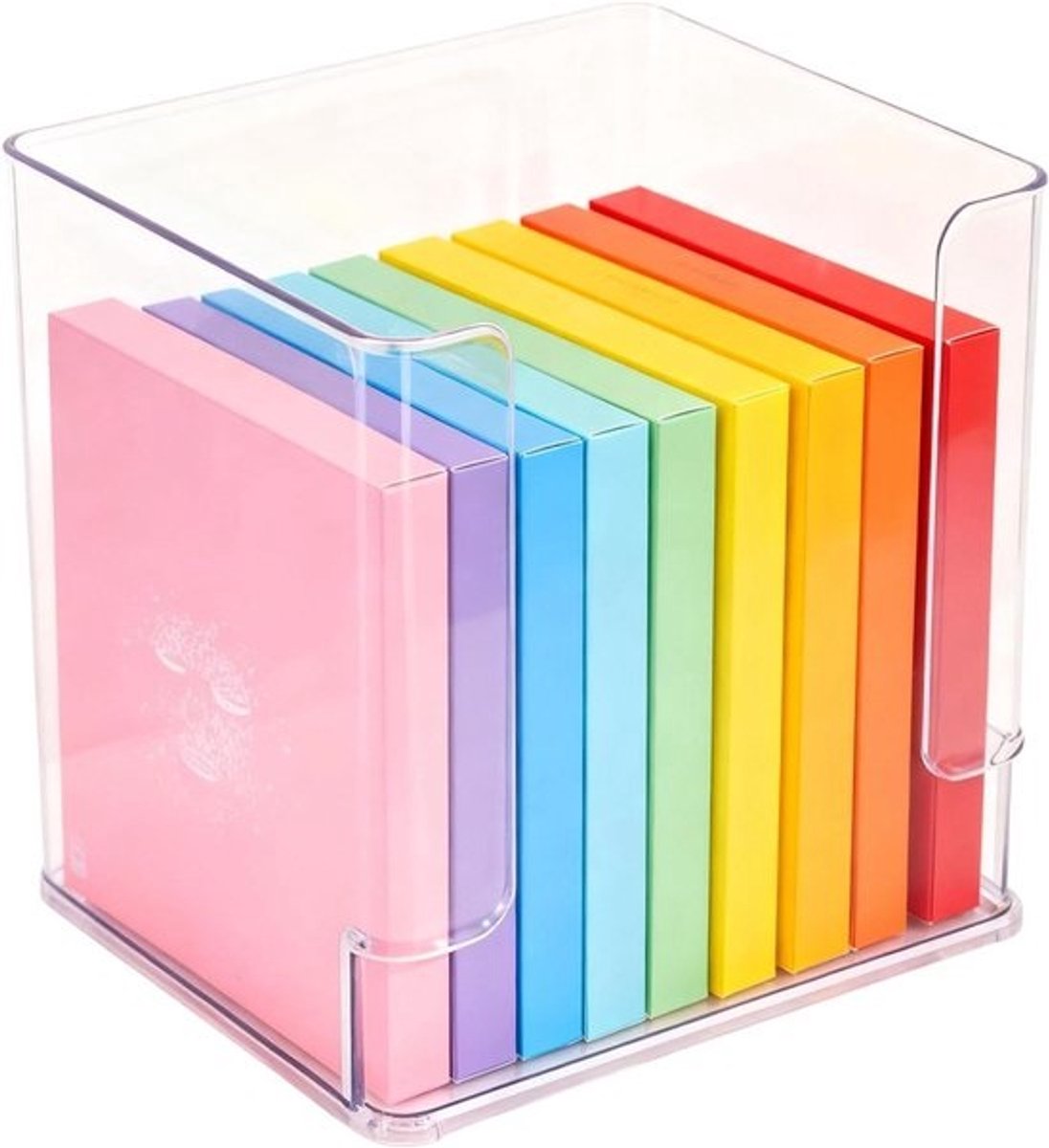 Make-up Opberger - Cosmetica Organizer - Bureau Organisatie - Verdeelde U-vormige Opening - 20.5x17.7x14.7cm - Transparant
