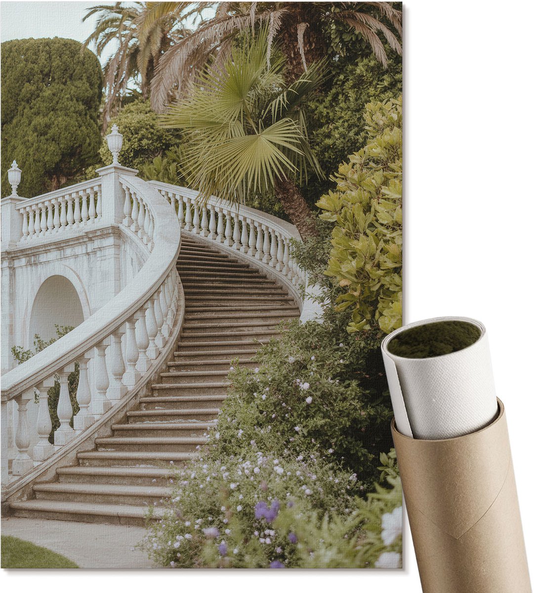 Coloray Canvas Poster Polycanvas - Brug Over Het Water, Fotografie - A3 - Beige Patroon - Rechthoek - Muurdecoratie - Woonkamer, Slaapkamer, Kantoor - Klassiek