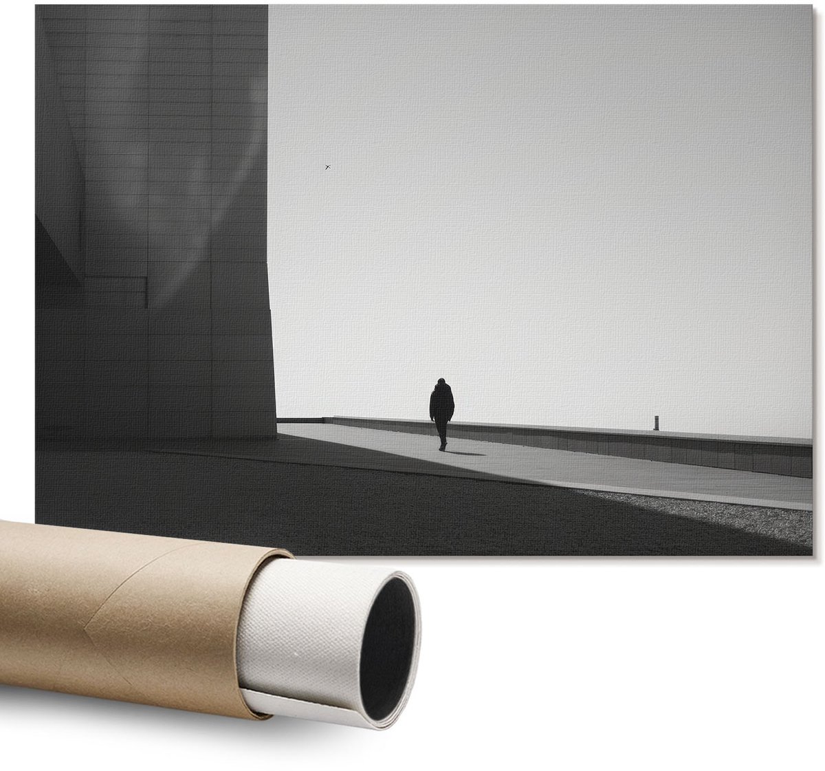 Coloray Polycanvas Wandposter - Graffiti Op De Muur, Illustratie - A1 - Zwart Decoratie - Rechthoek - Interieurdecoratie - Kantoor - Expressief