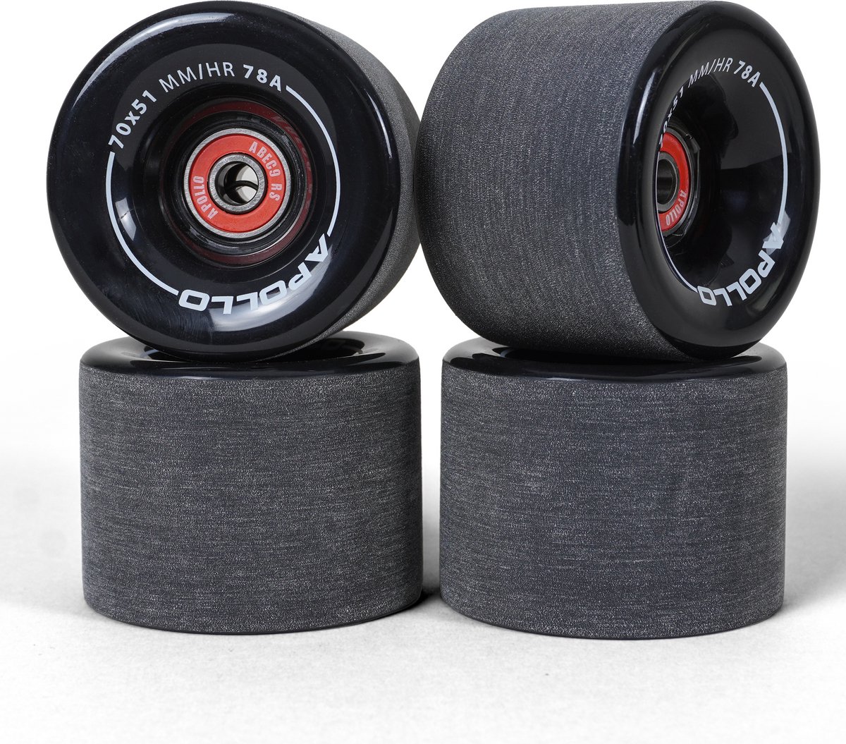 Apollo Dancer- En Longboardwielen 70 Mm 78a Zwart Set Van 4