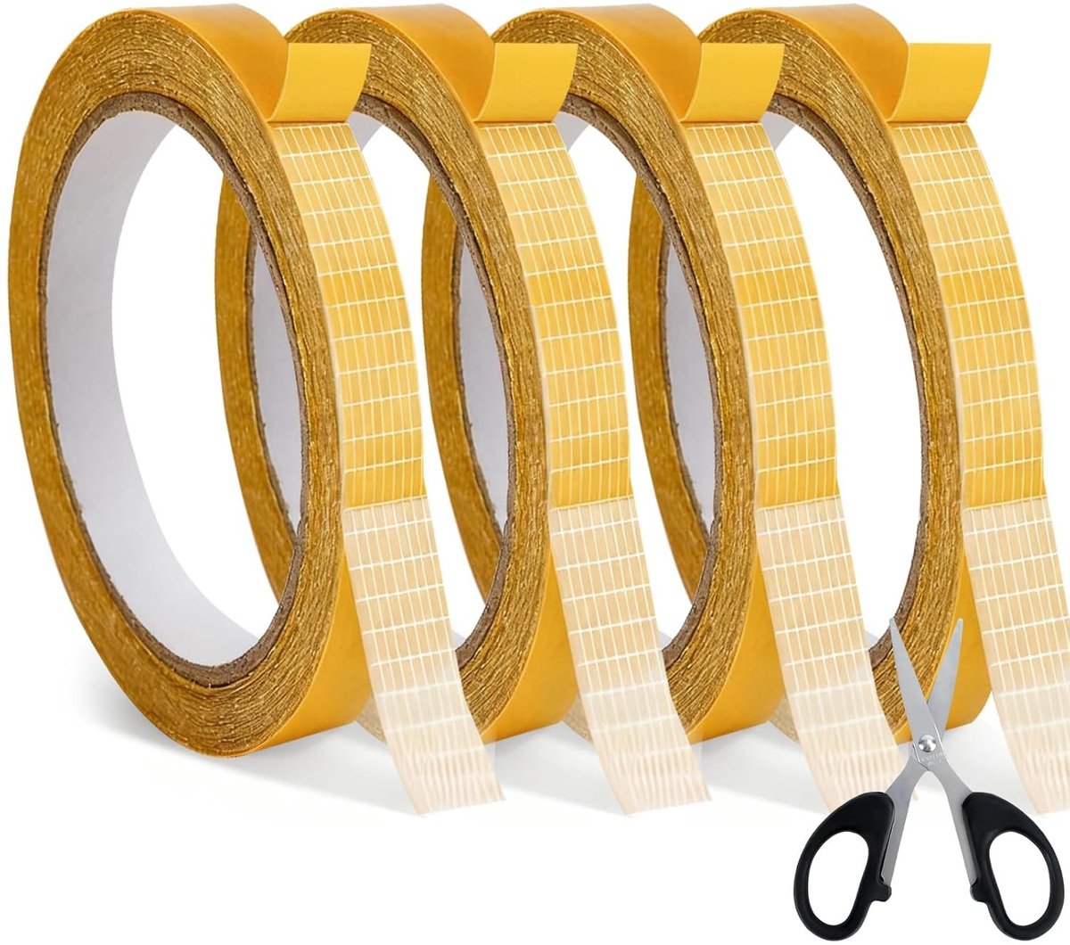Robuuste Dubbelzijdige Stoffentape, 1.5cm x 10m, Multifunctionele Plakband voor Kleding, Vloerkleden en Gordijnen, Geen Naaien of Strijken Nodig