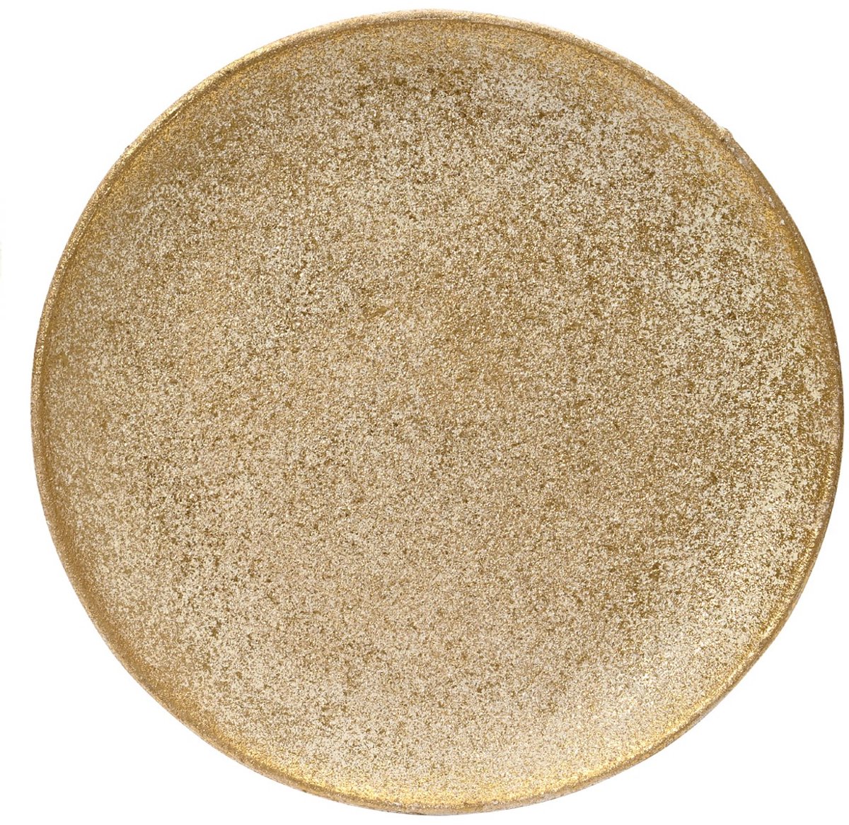 Kaemingk decoratiebord goud antiek glitter 28,5 cm ijzer
