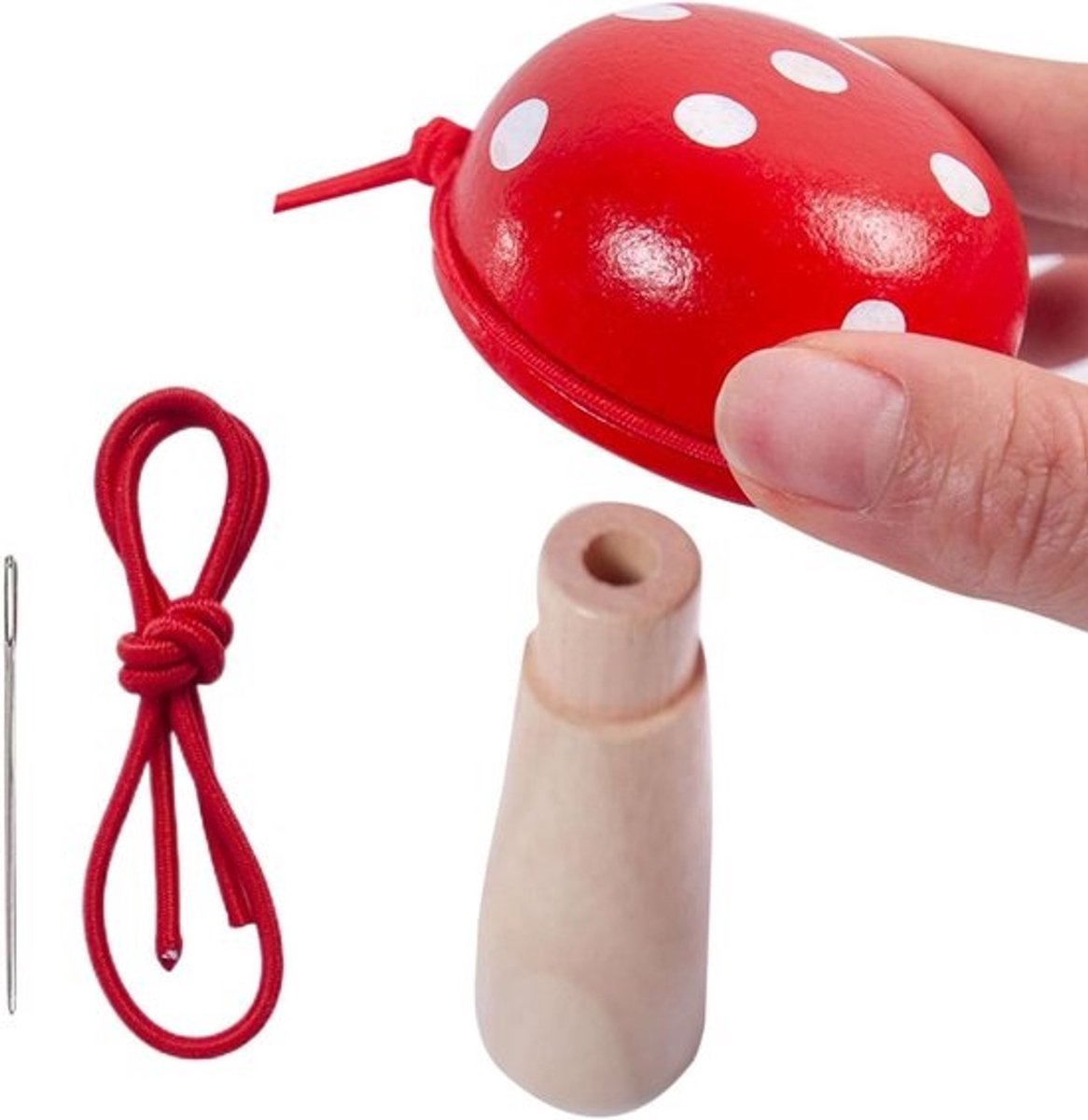 Stoppaddenstoel - Reparatie Tool - Kleding Herstellen - Met Naaldhouder - 6 x 112 cm - Houtkleur