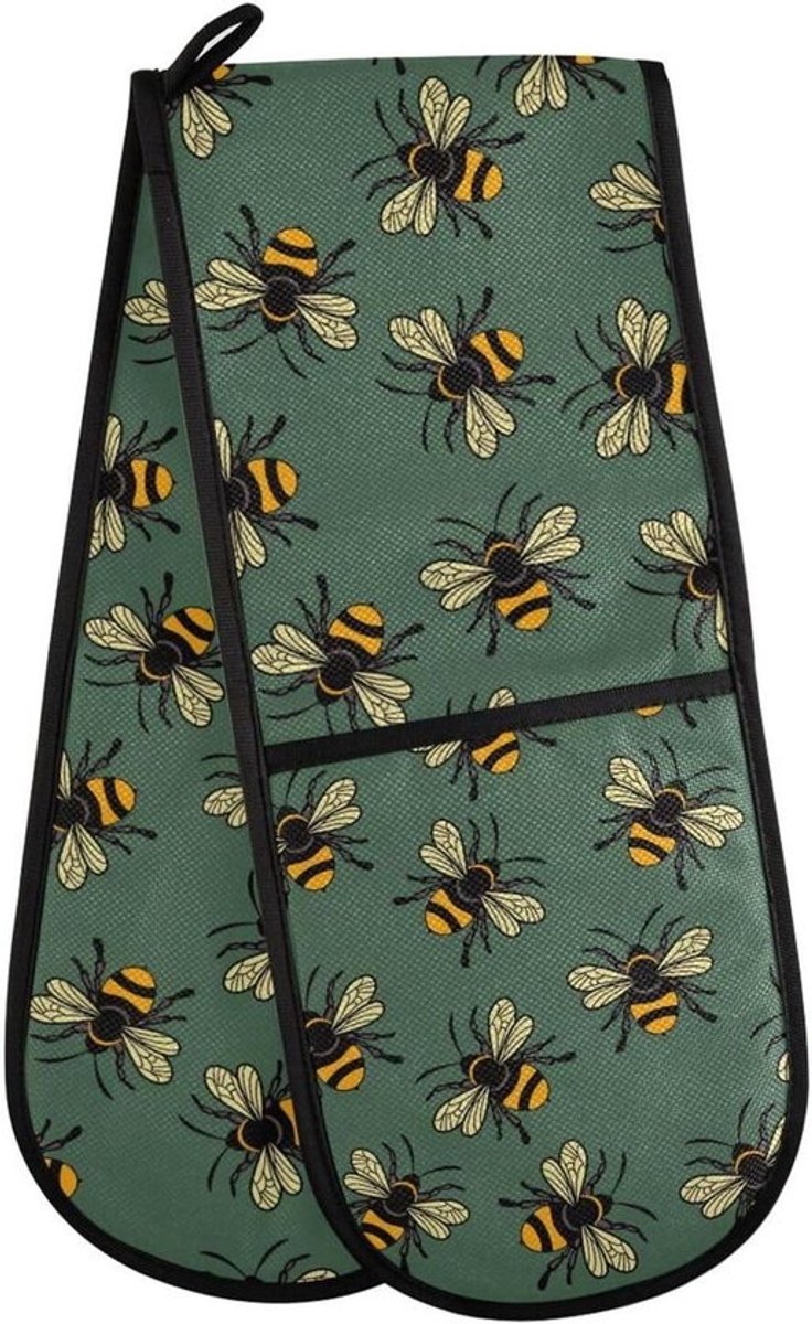 Dubbele Ovenhandschoenen - Pannenlap Ovenwanten - Veilig Koken - Extra Lange Bescherming - 35 x 7 inch - Meerkleurig