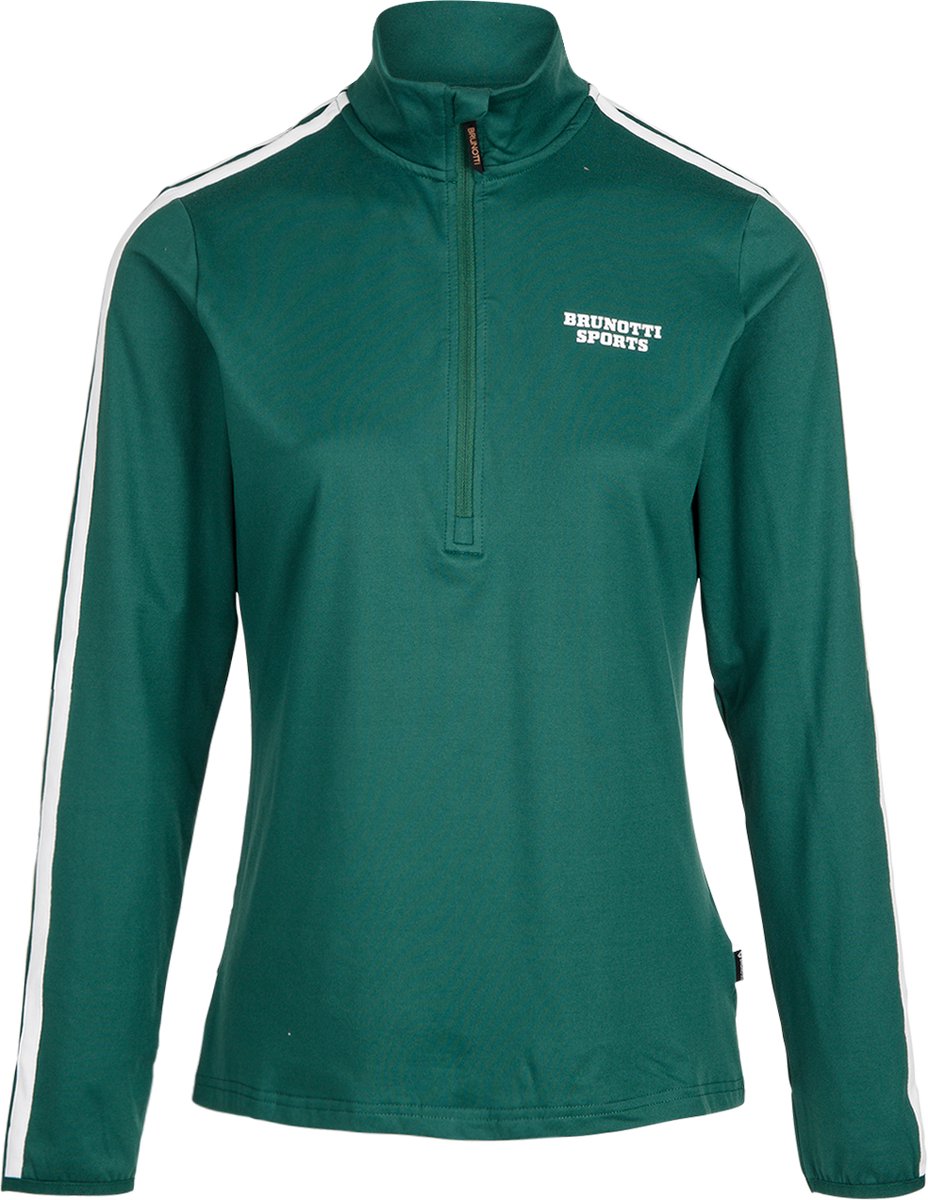 Brunotti Rodia Snow Fleece Dames Hunter Fleece Vest Wintersport Kleding Slim Fit Gladde afwerking Groen