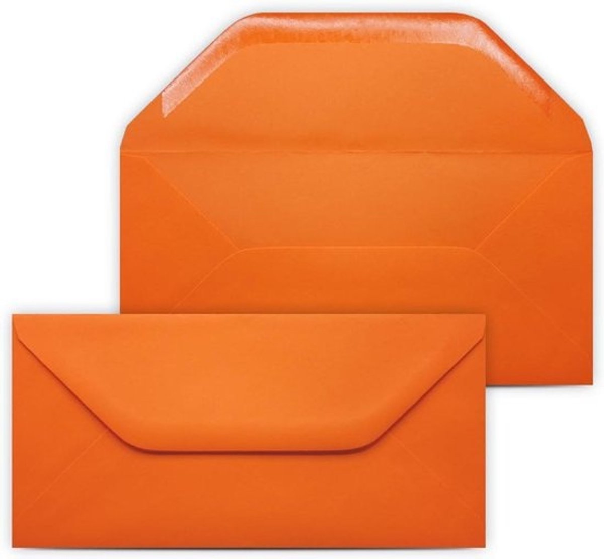 Enveloppen DIN lang - Papieren enveloppen Postenvelops - Kaarten versturen - Mat oppervlak - 11 x 22 cm - Oranje