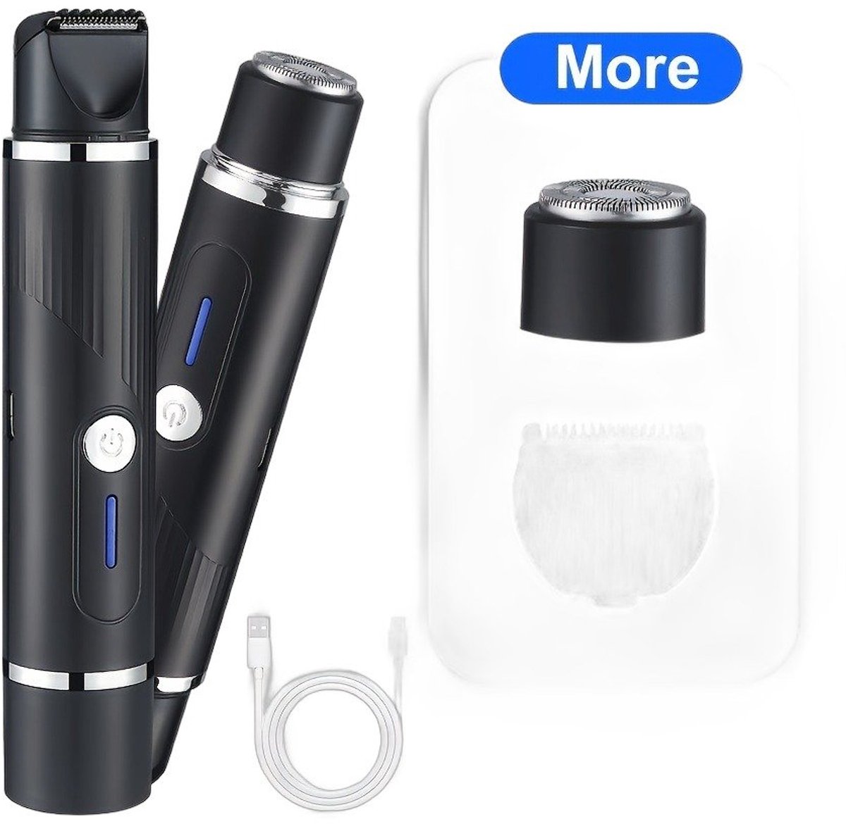 Currero Foil Shaver - Scheerapparaat Mannen - Hoofd Scheerapparaat - Head Shaver - Tondeuse met Trimmer - Lichaam en Baard - Oplaadbaar