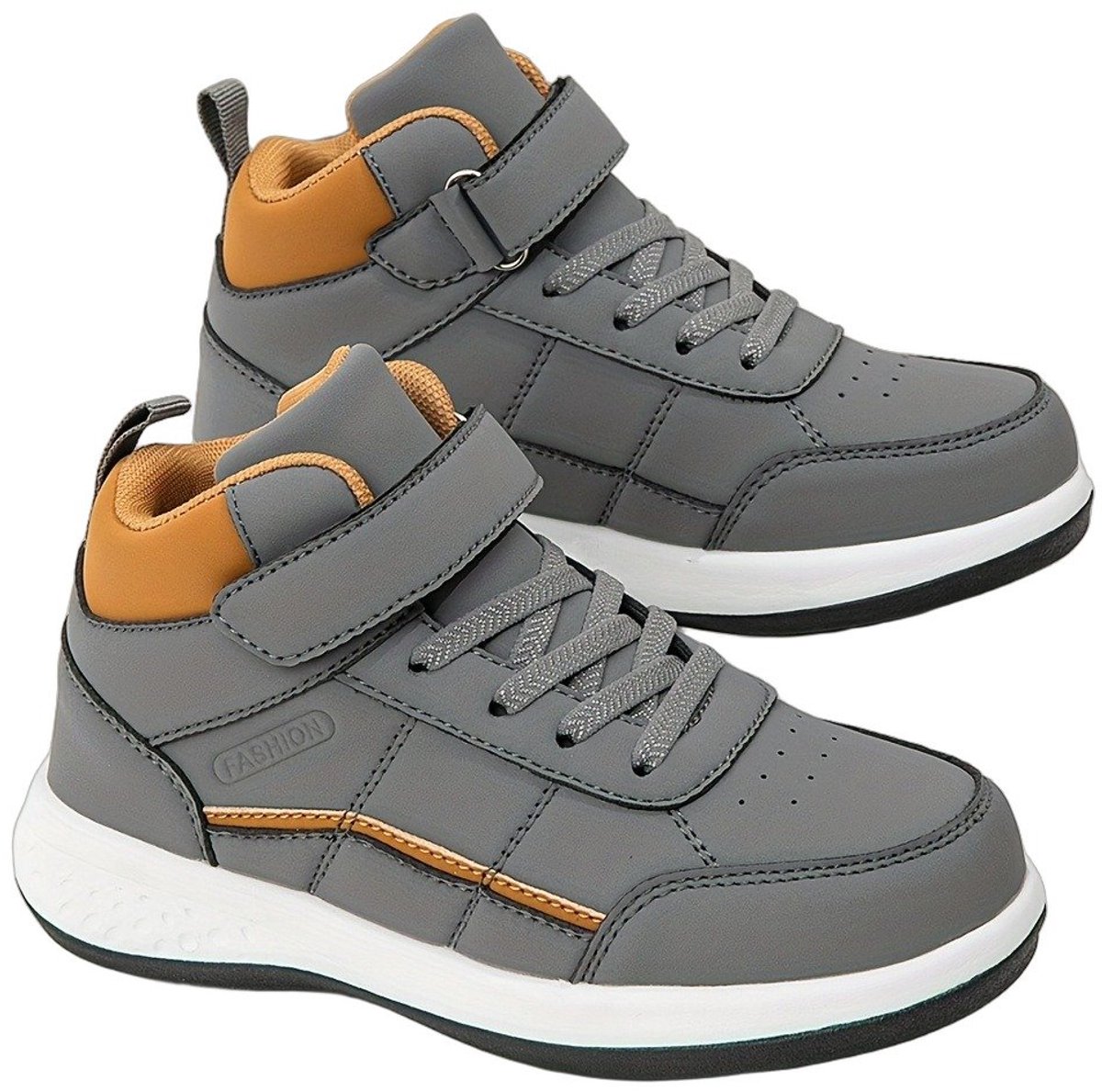 Currero Snowboots Jongens Sneeuwlaarzen Kinderen Winterlaarzen Jongens Gevoerde Winterschoenen Waterdicht Antislip Zool Warm Gevoerd Kinderlaarzen Grijs