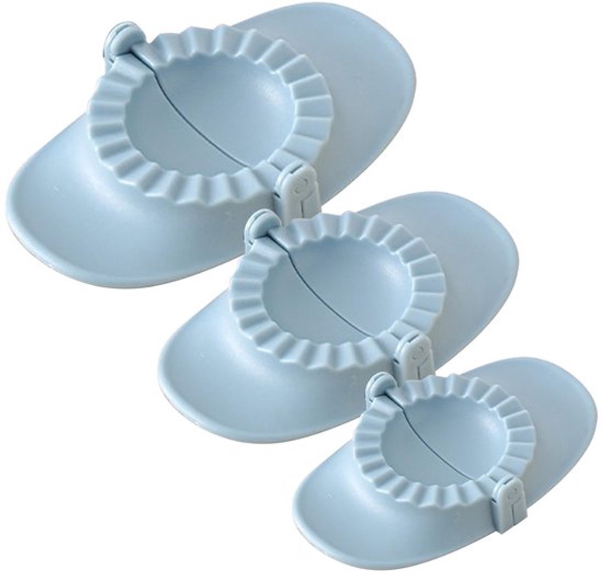 Dailygoods- Dumplingvorm 3 Stuks Multifunctionele Raviolivormen Blauw