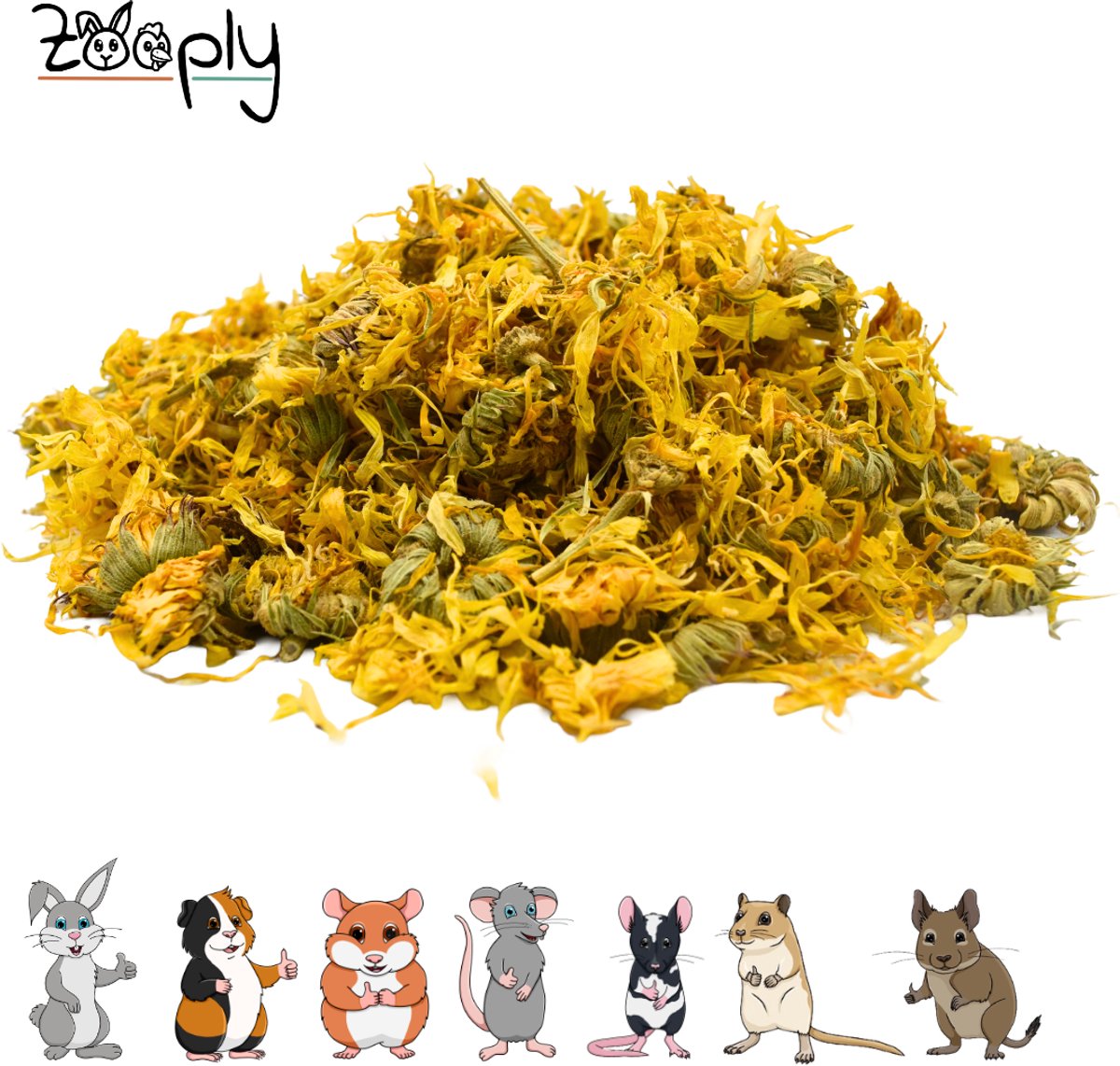 Zooply Goudsbloem - Kruiden & Snacks - 100% natuurlijk - Voor konijnen & cavia's - 375 gram