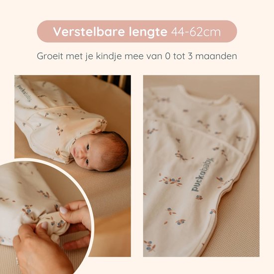 Puckababy Piep Inbakerslaapzakje baby (0-3m) - Blueberries - Katoen TOG 0.5 — afbeelding 5