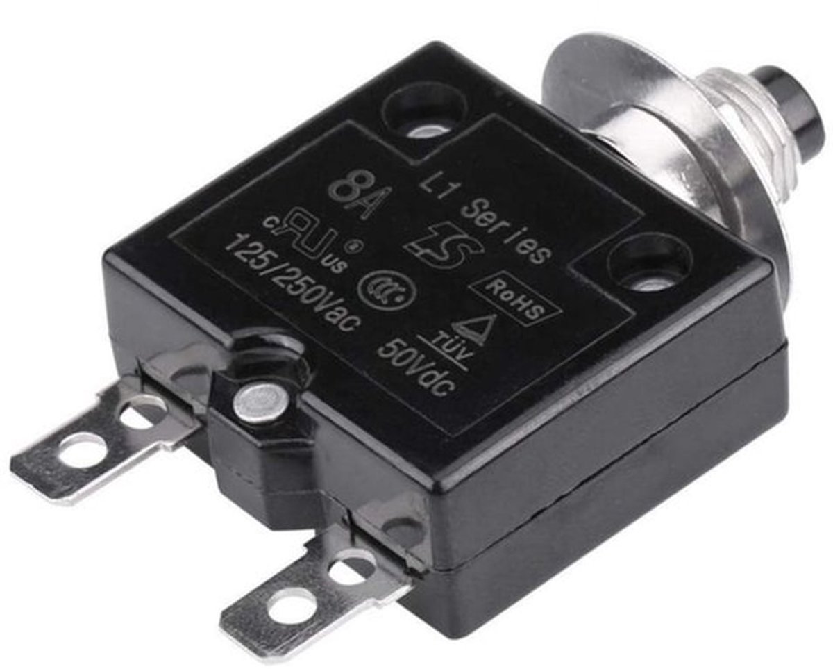 - Stroomonderbrekerschakelaar - 5-30A DC - Handmatige Reset - Compact ontwerp - Overstroombeveiliging - Geschikt voor diverse toepassingen ...