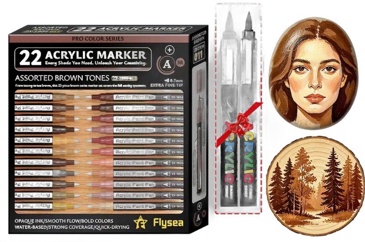 Currero Aquamarkers - Twinmarkers - Brushpennen - Stiften - Markeerstiften Op Waterbasis - Dual Tip - Tekenen En Kleuren - 24 Stuks