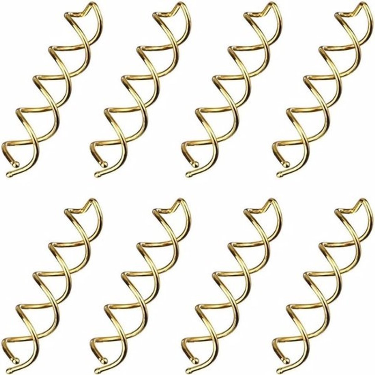 Spiraal Haarspelden - Spin Pins Twist Schroef - Haar Kapsels Maken - Niet Krassend Oppervlak - 60 mm - Goud
