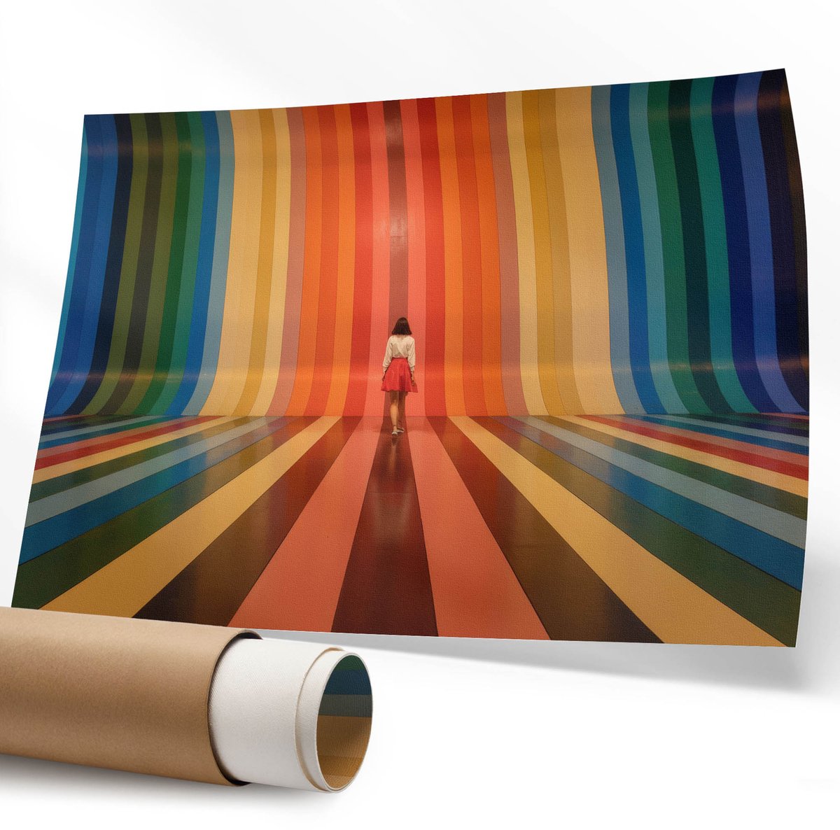 Coloray Polycanvas Wandposter - Lampenkap Surrealisme, Fotografie - 594 x 840 mm - Grijs Decoratie - Rechthoek - Interieurdecoratie - Kantoor - Glamour