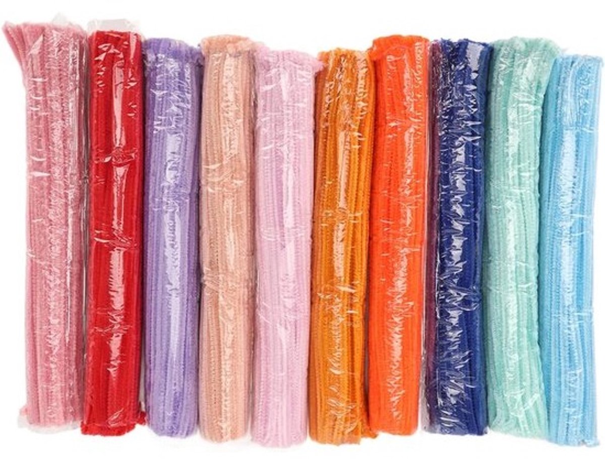 Knutselstelen Set - Chenille Borstels - Creatieve Projecten - 1000 Stuks - 30 cm Lengte - Veelkleurig