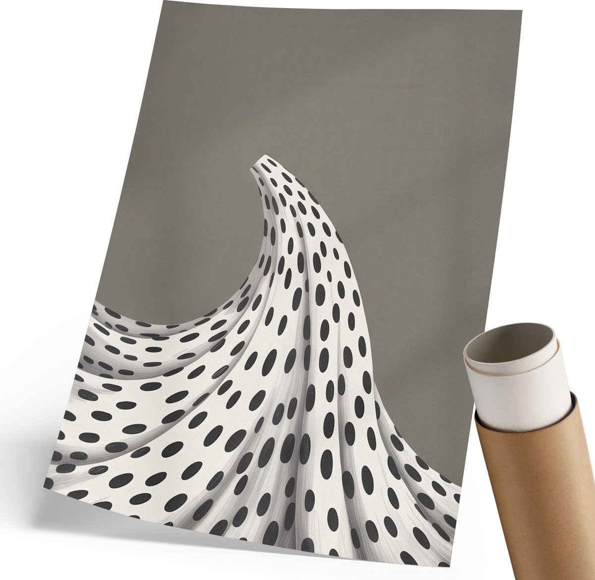 Coloray Polycanvas Wandposter - Een Golf Van Stippen, Fotografie - 210 x 297 mm - Beige Patroon - Rechthoek - Muurkunst - Woonkamer, Slaapkamer, Kantoor - Modern