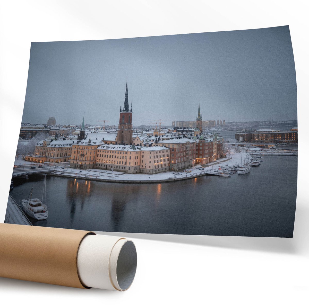 Coloray Polycanvas Wandposter - Minimalisme In De Architectuur, Illustratie - 594 x 840 mm - Wit Wanddecoratie - Rechthoek - Wandkunstwerk - Slaapkamer - Modern