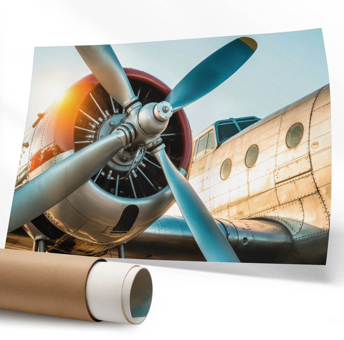 Coloray Polycanvas Wandposter - Kleurrijke Cirkels, Poster - 594 x 840 mm - Blauw Motief - Rechthoek - Wandkunstwerk - Slaapkamer - Modern
