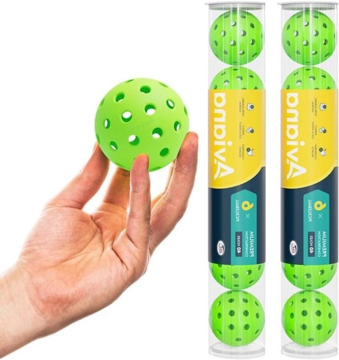 Pickleball Ballen Set - Pickleball Ballen - Buiten Sporten - USAPA Goedgekeurd - 12 Ballen - Groen