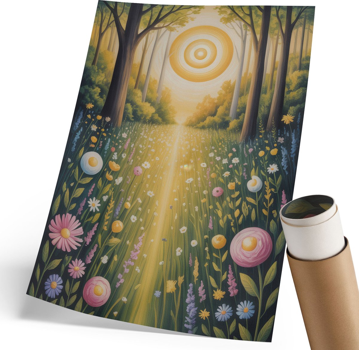 Wallfluent Polycanvas Poster - Groene Cactus, Fotografie - 297 x 420 mm - Groen Motief - Rechthoek - Muurdecoratie - Woonkamer, Slaapkamer, Kantoor - Modern