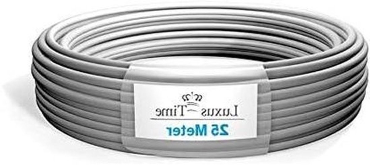 Installatiekabel - Elektrische draad - Elektra aanleggen - 5-aderig - 25 meter - Grijs
