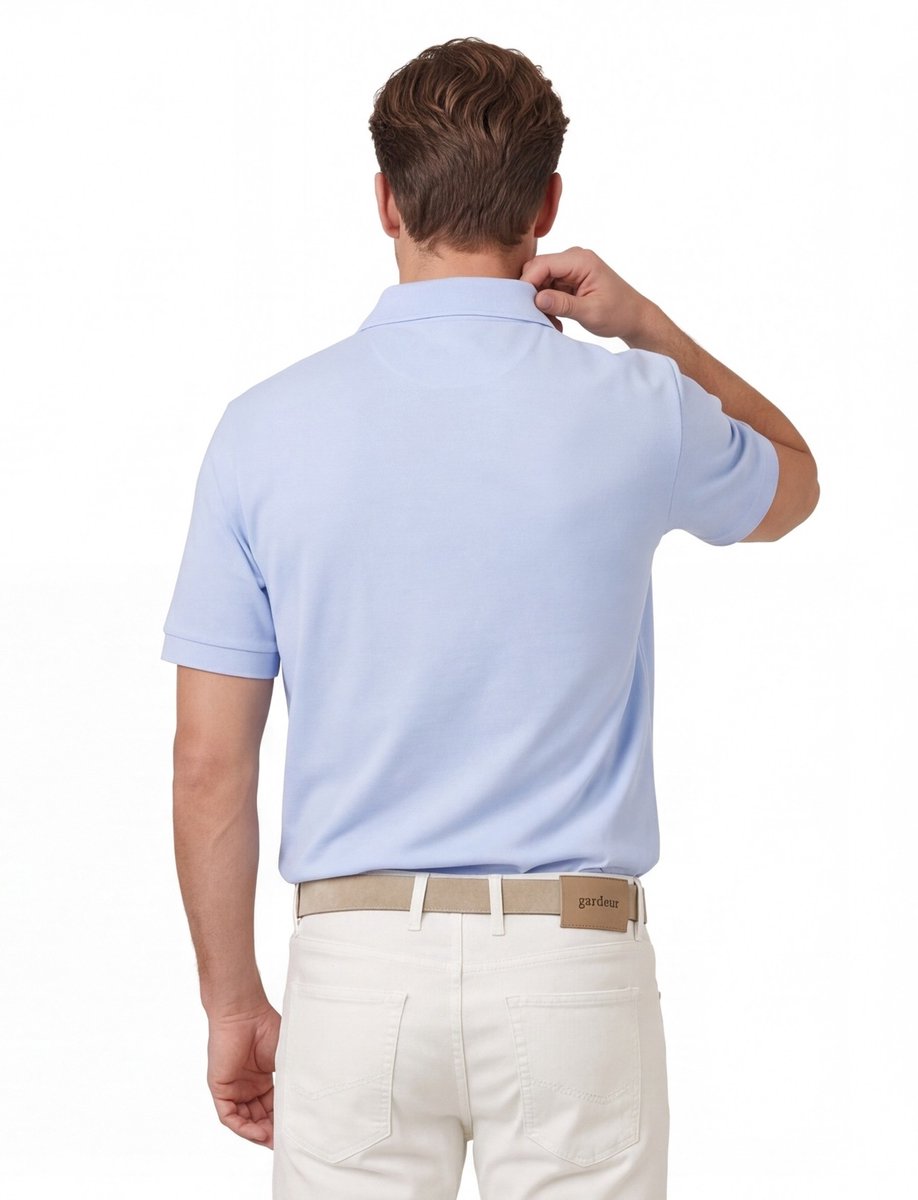 Hugo Boss poloshirt korte mouw lichtblauw