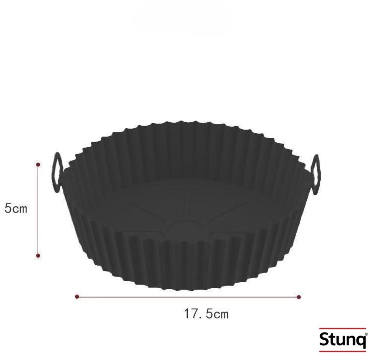 Stunq® Siliconen Airfryer Inleg - Antiaanbak & Herbruikbaar - 17,5 cm