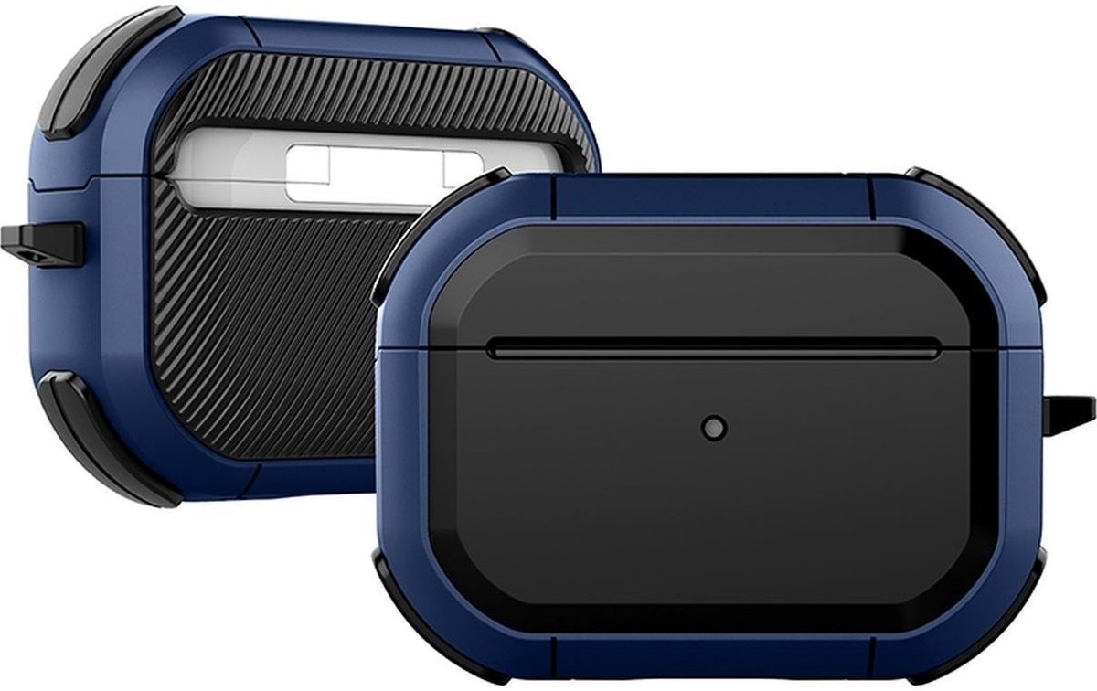 Mobigear Hoesje geschikt voor Apple AirPods Pro 2 Shockproof Hardcase Hoesje | Mobigear Slim Armor - Blauw