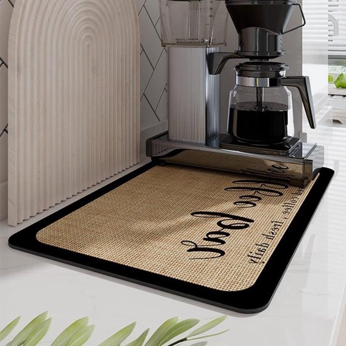 Drogende Mat - Afdruipmat Keukenmat - Koffiezetapparaat - Sneldrogend - 30 x 40 cm - Koffie
