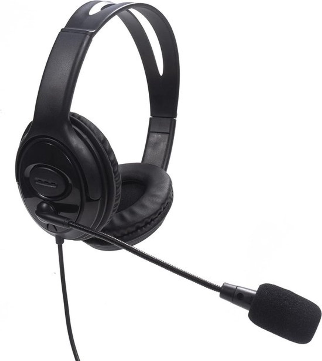 Bedrade PC Headset - Computer Koptelefoon - Online Gesprekken - Flexibele Microfoon - 2 meter kabel - Zwart
