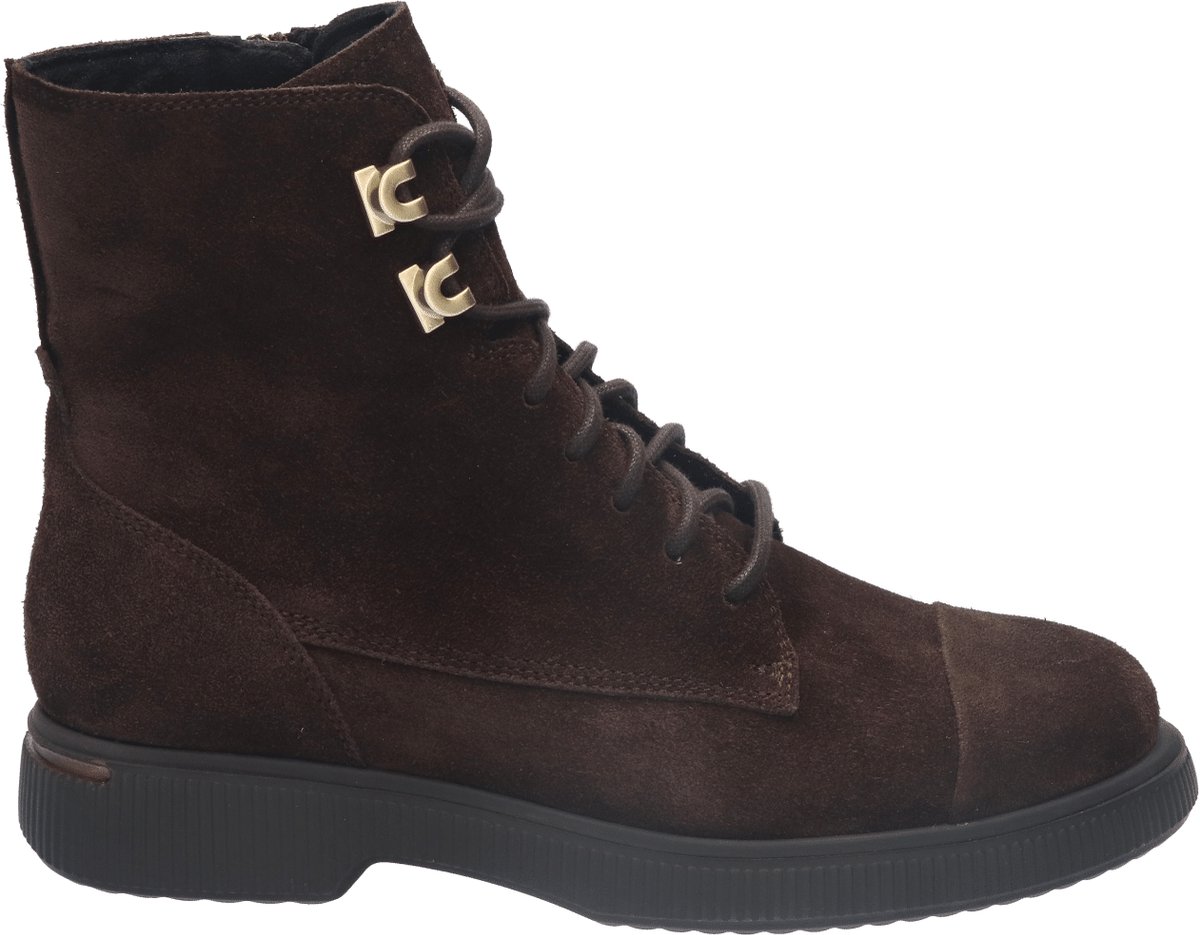 Durea - Dames Veterboot - Artikel 9837.835.5521 - Wijdte H - Bruin Suede - maat 41
