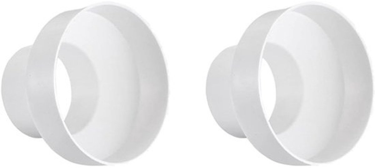 Ventilatie Pijp Reducer - Luchtkanaal Adapter - Luchtstroom Regelen - Verdikkingsbehandeling - 110-100mm - Wit