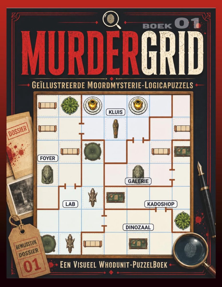 MurderGrid Deel 01: Geïllustreerde logische puzzels voor moordmysterie - ShopVlot