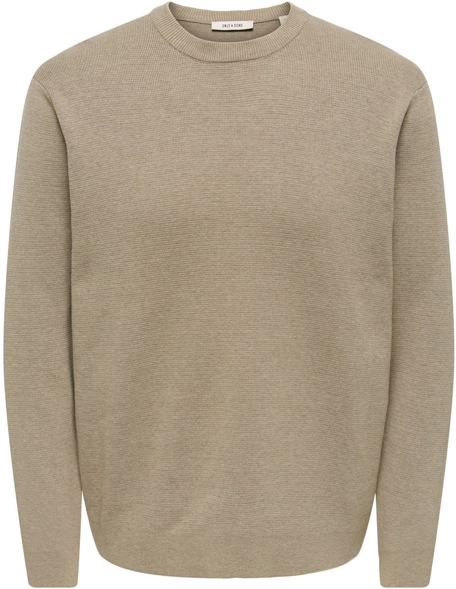 Only & Sons Ting Rlx Crew Neck Knit - Heren Sweater - Desert Taupe